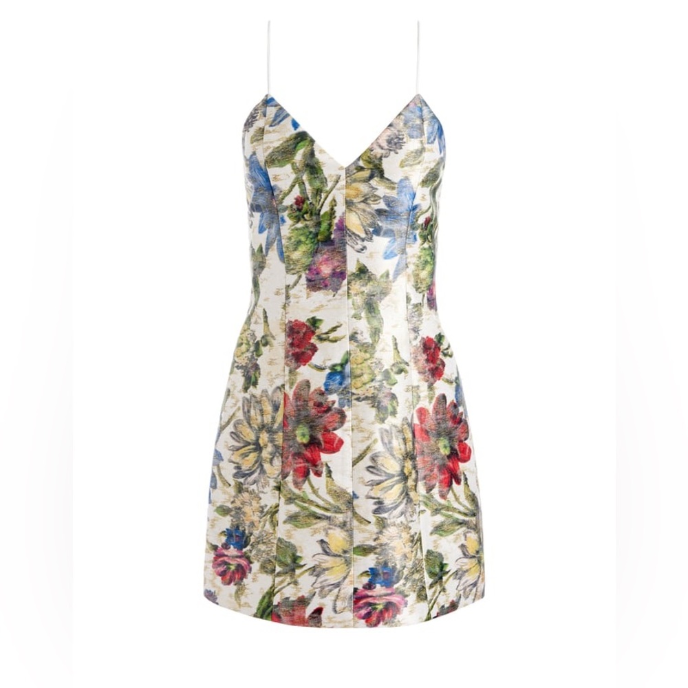 Alice + Olivia Red and Blue Spaghetti Strap Sundress